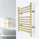 Infinity Towel Warmer, Polished Gold, Dual Connection, 10 Bars