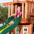 Backyard Discovery Tanglewood Cedar Wood Swing Set with Wave Slide, Clubhouse, Playhouse, and Covered Snack Bar