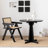 Black Round Solid Wood Dining table-295688549-295688550