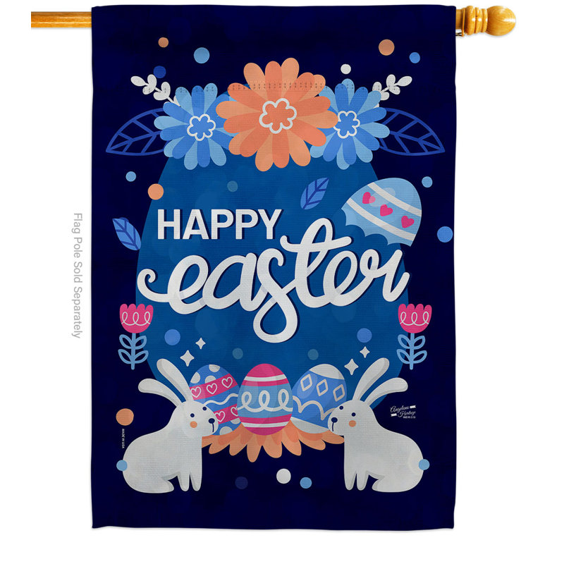 Drapeau de maison en polyester à 2 côtés 40 x 28 po