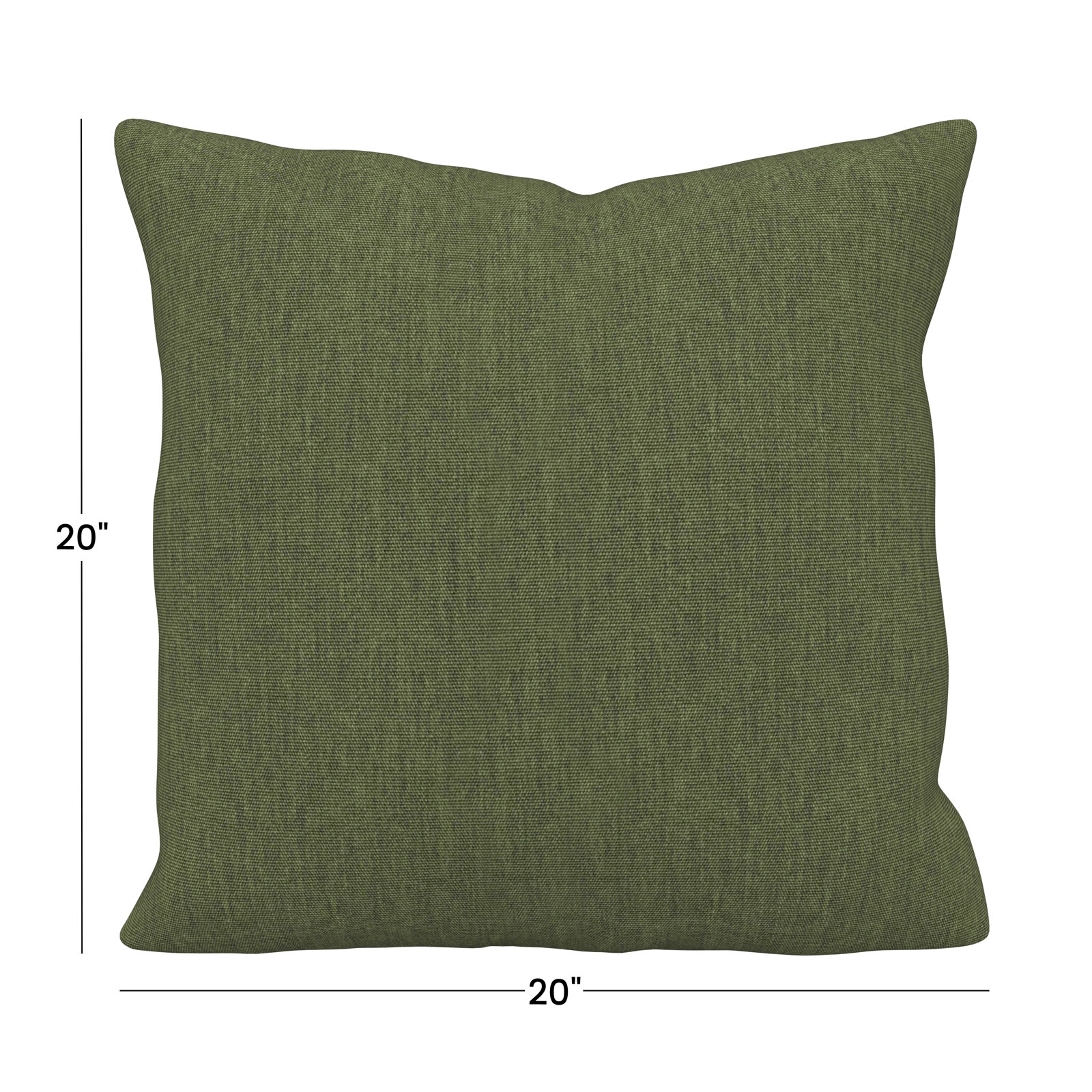 Indoor/Outdoor Throw Pillow, Square 20", Sunbrella Canvas Fern