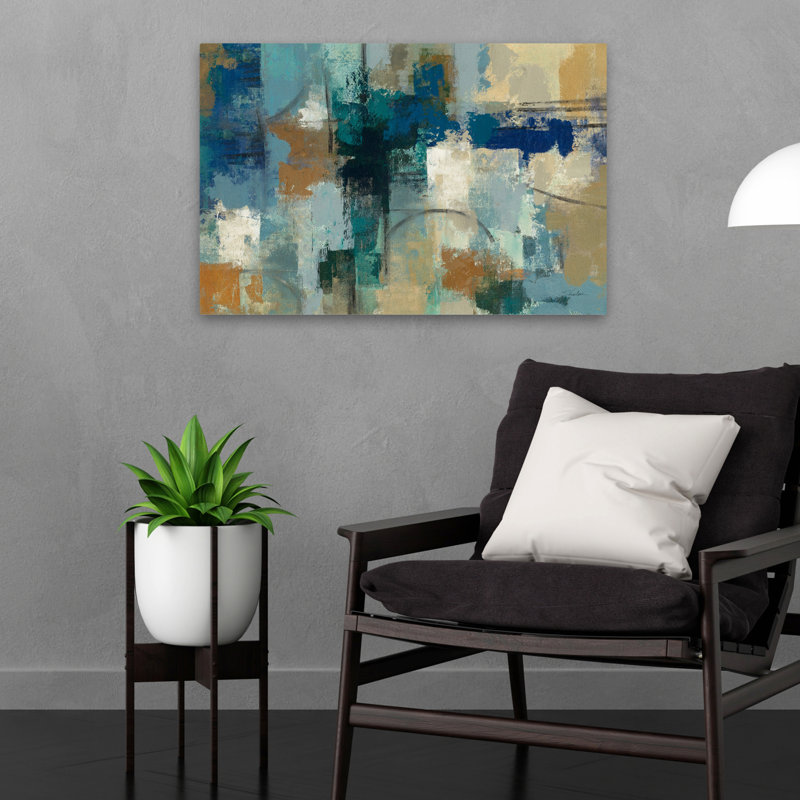 Contemporary Jasper Lagoon, H 24 po x l 16 po