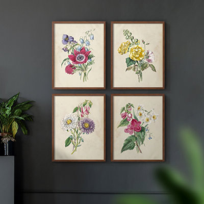 «Antique Garden Bouquet I», ensemble de 4