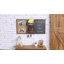 Wall Mounted Entryway Organiser Rack With Chalkboard