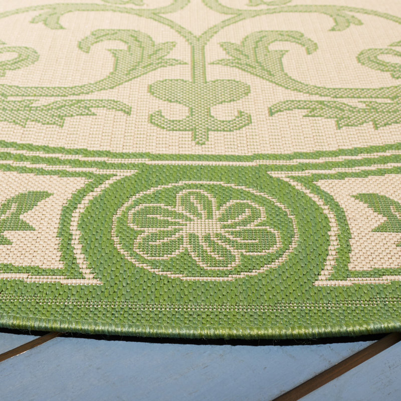 Tapis oriental intérieur / extérieur Herefordshire Performance, Rond 6 pi 7 po
