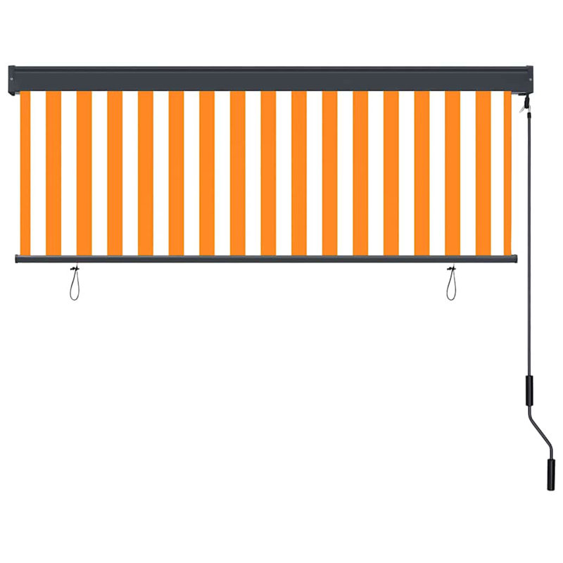 Roll-Up Blind, White/Orange