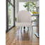 Chaise d'appoint Vera Lusso - Chaises d'appoint de salle à manger modernes - Chaises rembourrées contemporaines en similicuir avec structure en métal argenté - Ensemble de 2 chaises de salle à manger, de chambre à coucher, de bureau ou de cuisine - Chaises de salle à manger beiges avec pieds argentés-70105037-70105039