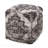 Square Shape Fabric Upholstered Pouf Ottoman