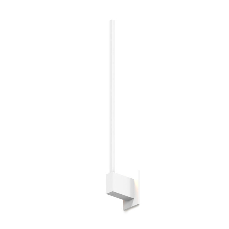 Z-Bar LED Armed Sconce, Matte White