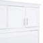 Lit mural blanc avec armoires - Grand lit idéal pour les bureaux Système de support de matelas confortable Optimisez votre espace de vie-1615056945