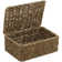 MantraRaj Stackable Seagrass 4 Piece General Basket Set Rectangular Lidded Storage Baskets