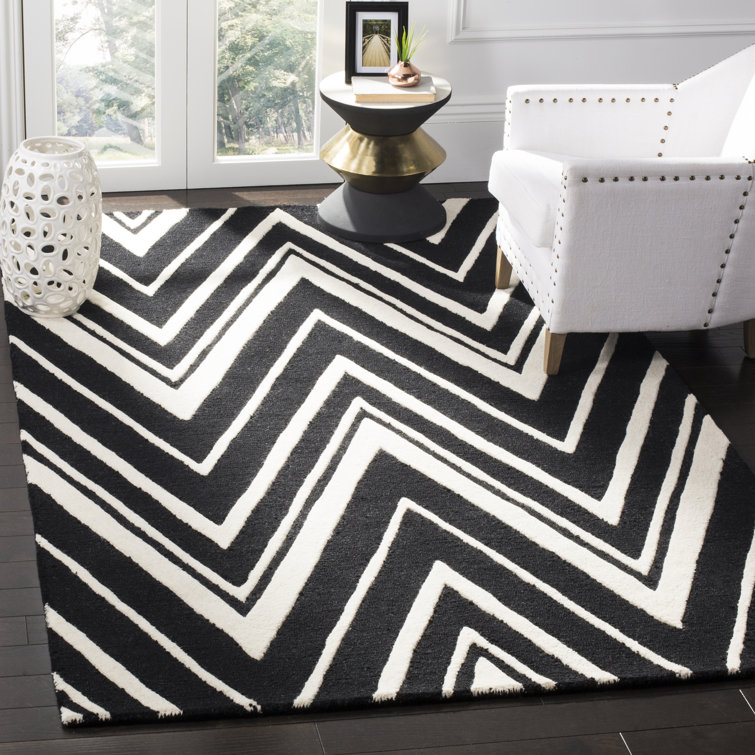 Stephen Chevron Wool Hand Woven Area Rug