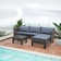 Edgmon 3 - Person Rattan Corner Sofa Set