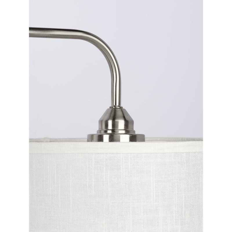 Shellson Armed Sconce, Brushed Nickel, Summer Linen