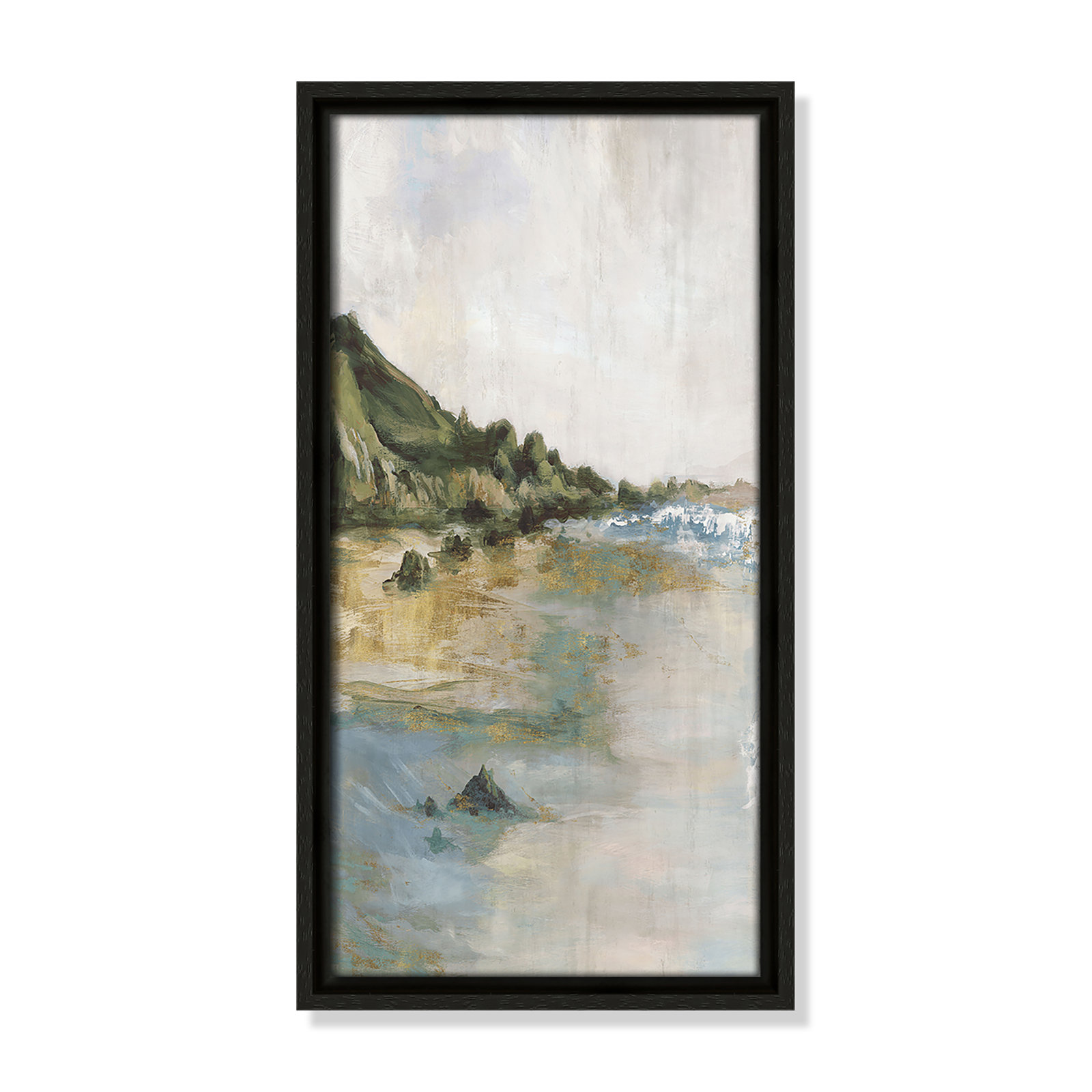 Cordoba "Tide's Edge" Print, 17.5" H x 9.5" W, Espresso
