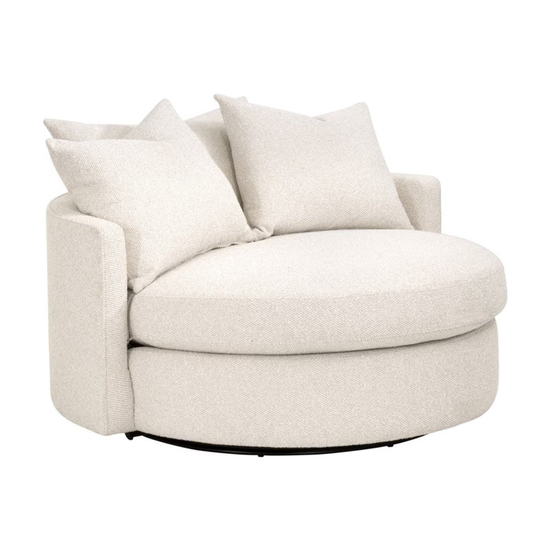 Fauteuil pivotant en tissu Lourne Grand