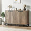 Buffet de 55 po, buffet moderne avec 4 portes et tablettes, table basse d'appoint-466542050
