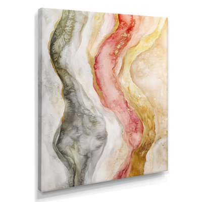 Operle Celestial Pink Balance Of Sinai Pearl Marble II - Transitional Framed Prints