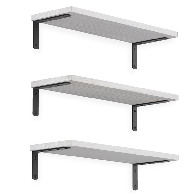 Colleps 3 Piece Paulownia Bracket Shelf
