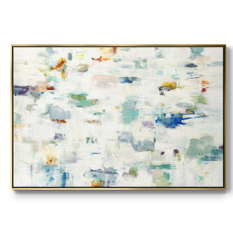 " Colour Time ", Gold Floater Framed Canvas, 25" H x 37" W x 2" D