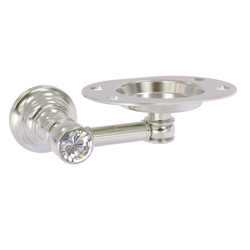 Porte-brosse à dents en cristal Gavin, Nickel satiné