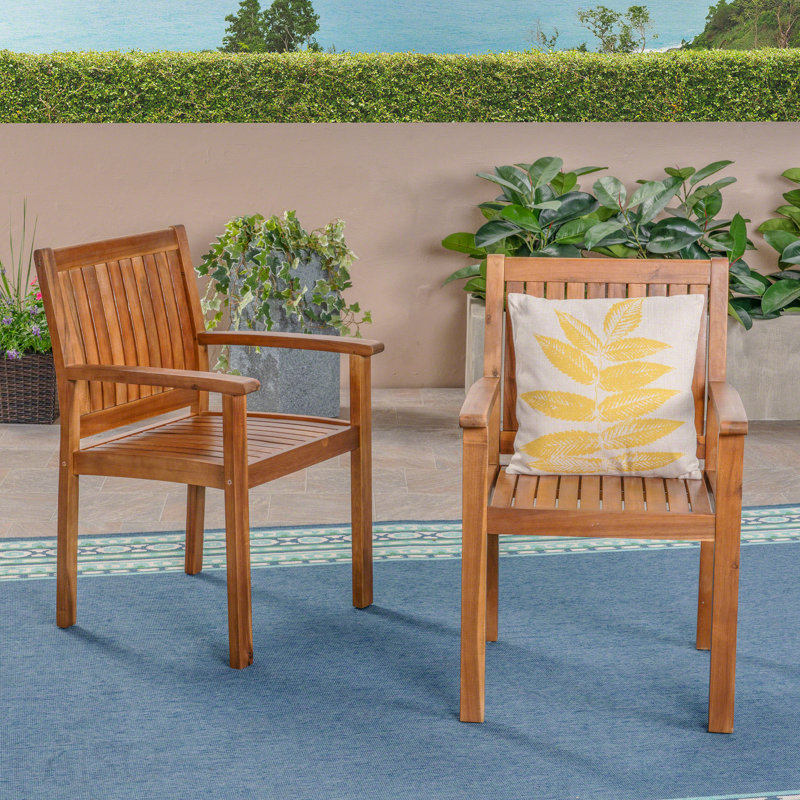 Chaise de salle à manger, ensemble de 2, Teak