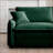 Ottoman Footstool Sage Green Corduroy for 2-4 Seater Sofas | Black | Wood-652395435