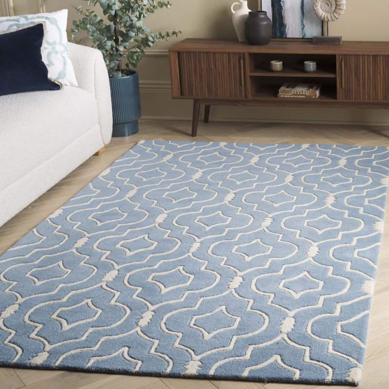 Carolene Hand Tufted Wool Geometric Rug, Rectangle 4' x 6'