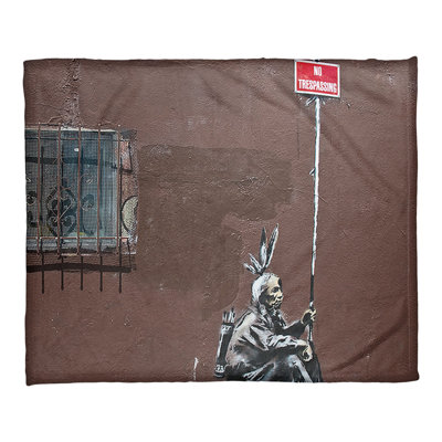 Banksy Sewn Throw Blanket