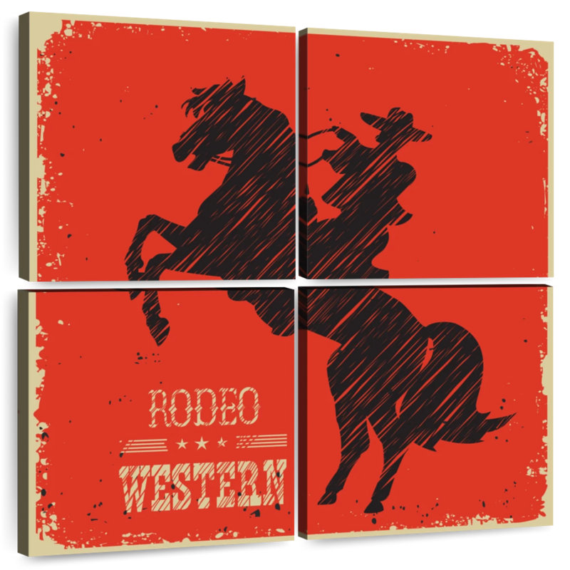 Lelar Western Rodeo, 74" H x 74" W