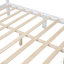 Structure de lit plateforme en bois, lit plateforme de style rétro avec support en lattes de bois-77748377-77748375
