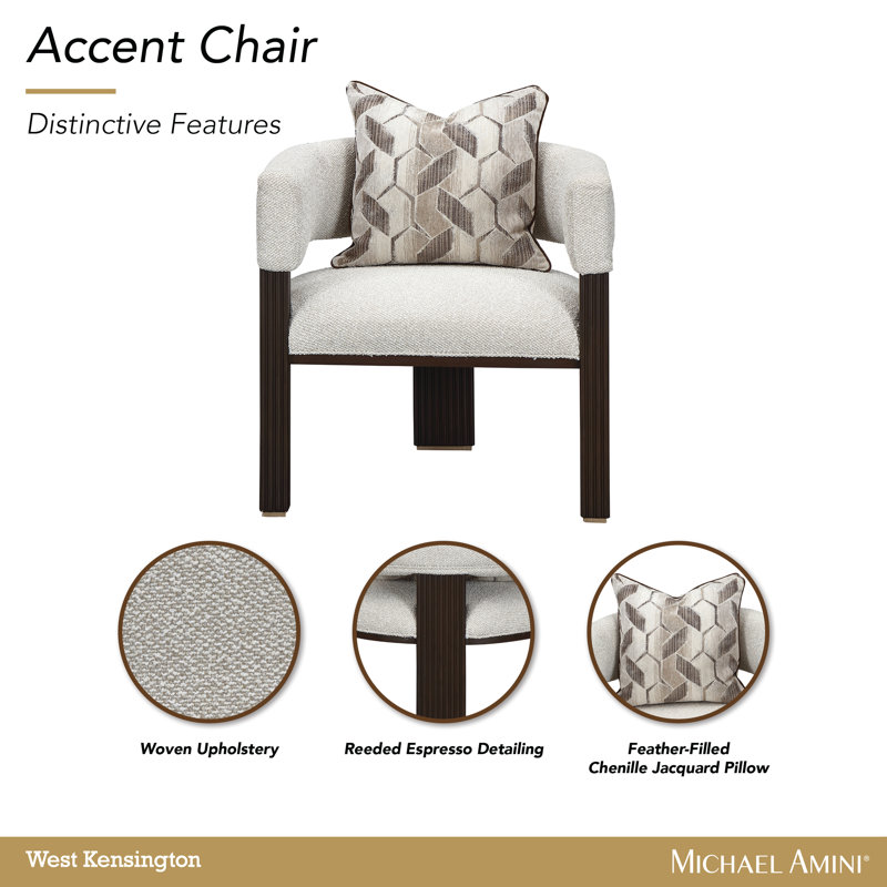 West Kensington Accent Chair, Espresso Wood