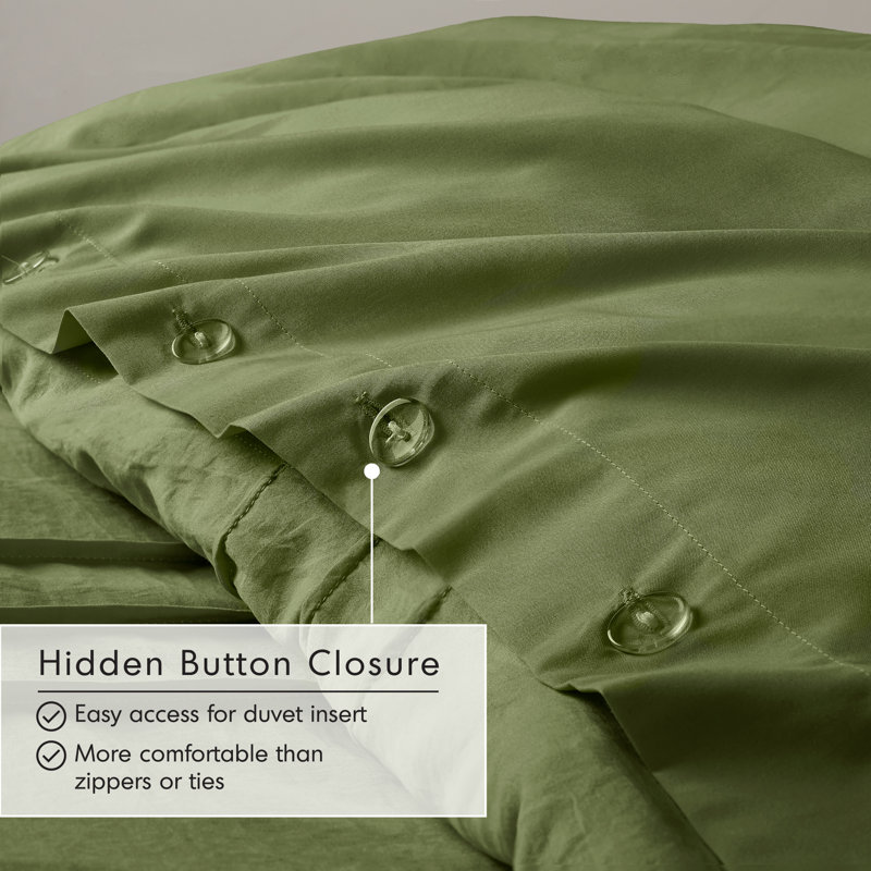 Harris Soft Washed Pinch Pleated Duvet Cover Set, Twin/Twin XL Duvet Cover + 1 Standard Sham, White