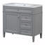 Armoire de rangement de salle de bain avec 2 tiroirs-1132044877