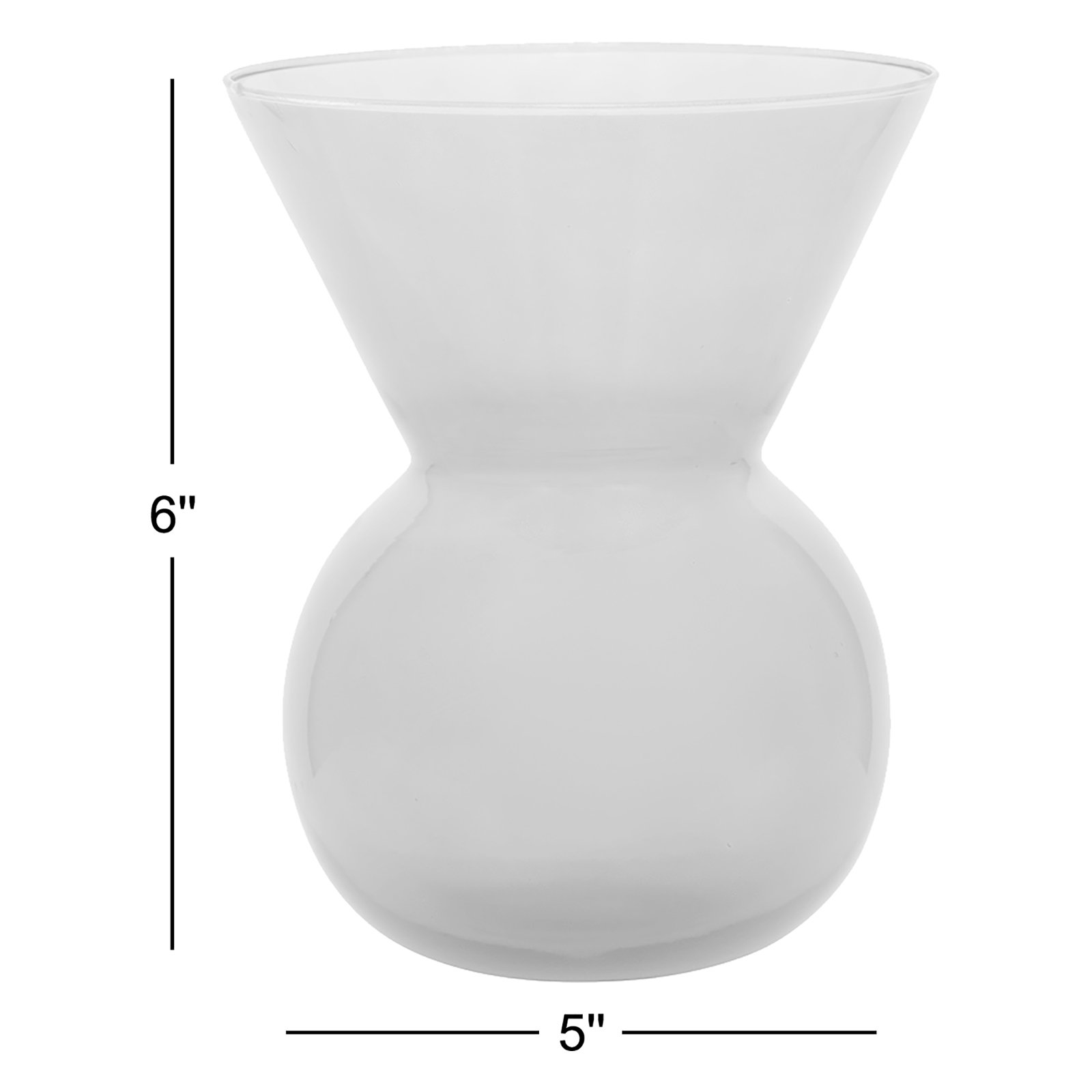 Geri 6'' Glass Table Vase, Turquoise