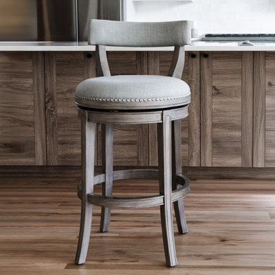 Maven Lane Alexander Stool with Fabric Upholstery