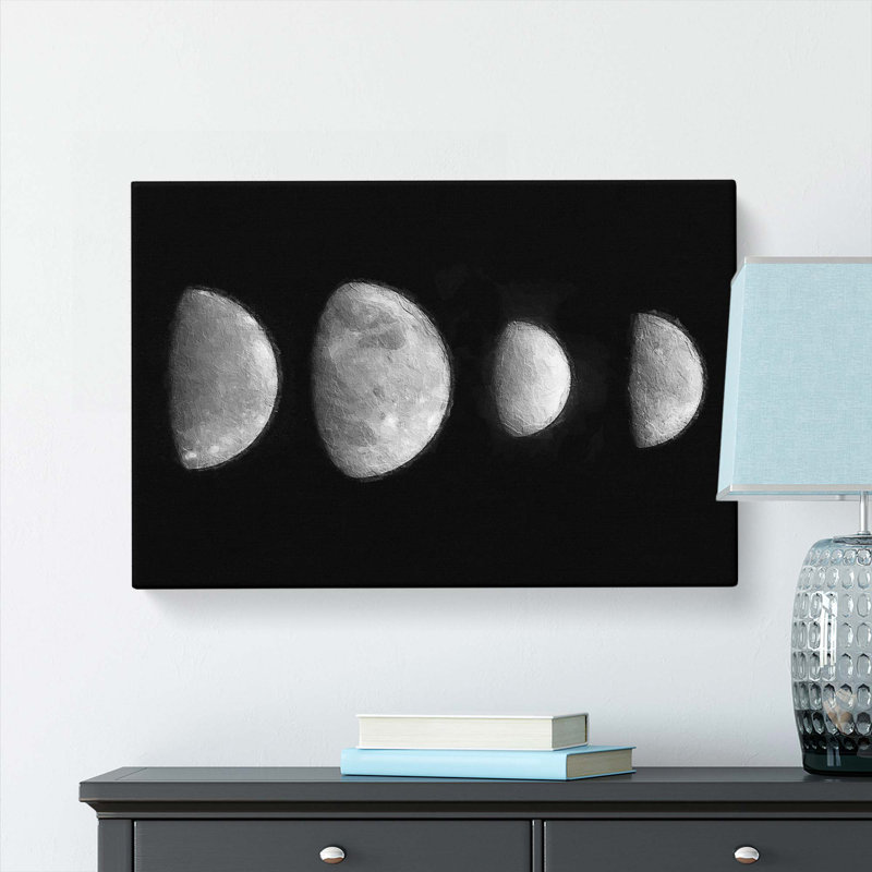 Moons Of Jupiter - Wrapped Canvas Painting, 50cm H x 76cm W x 3cm D