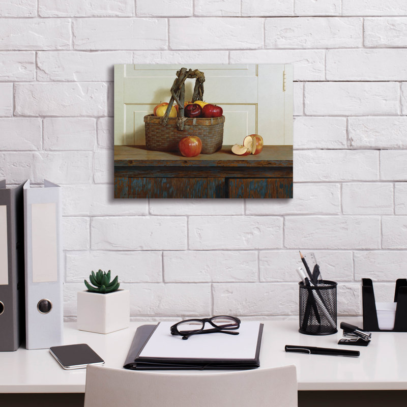 «Still Life With Apples» par Zhen-Huan Lu, art mural sur toile, H 12 po x l 16 po x P 0,75 po