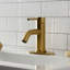 Robinet pour salle de bain à poignée simple et un trou à fixation sur comptoir et bonde mécanique Kingston Brass Concord
