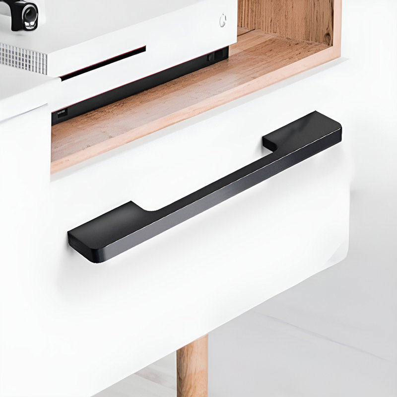 2Pcs Matte Black Furniture Handles, 160mm