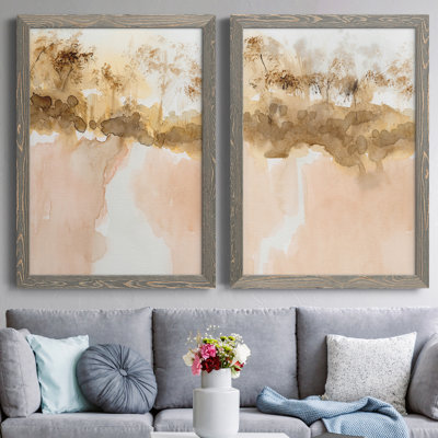 Sun Kissed Earth I - ensemble de 2 reproductions d'art sur toile