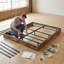 Structure de lit pleine grandeur flottante-125725842