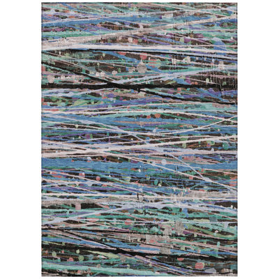 Machine Washable Indoor/Outdoor Amanda ACN2125 Striped Rug