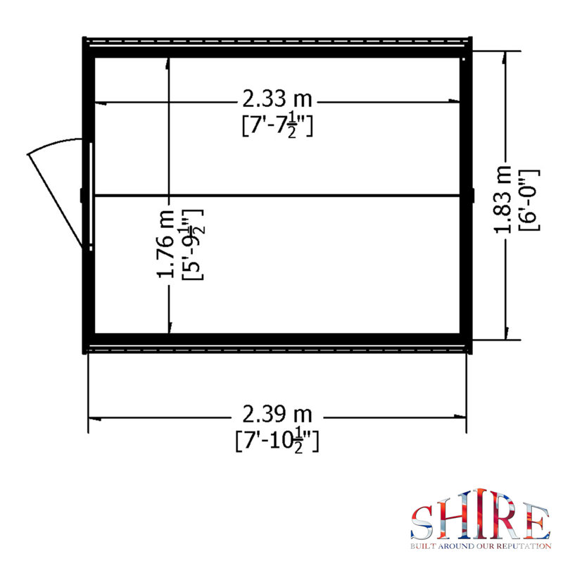 Value Overlap 8 ft x 6 ft Pressure Treated Shed with Window