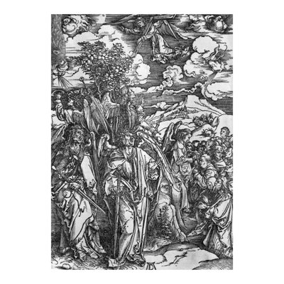 Scène de l'Apocalypse «The Four Angels tenant les vents» par Albrecht Dürer - Impression Giclée