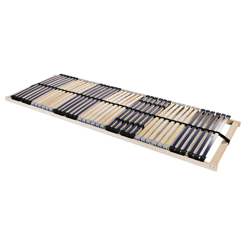 Slatted Bed Base Manual Brown Solid Beech Wood, 90cm x 190cm