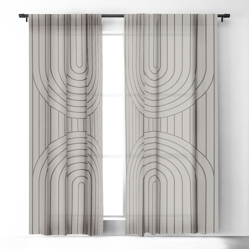 Rideau occultant en polyester Yeray, L 50 po x L 96 po