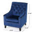 Fauteuil club velours bleu marine