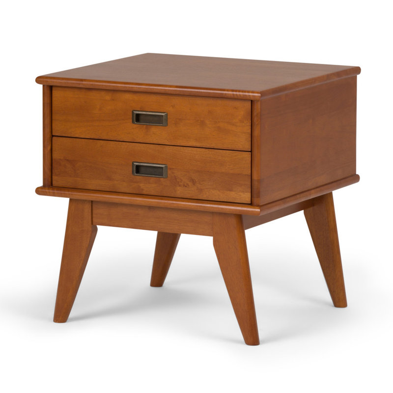 Table de bout en bois brun 22 po, Brun