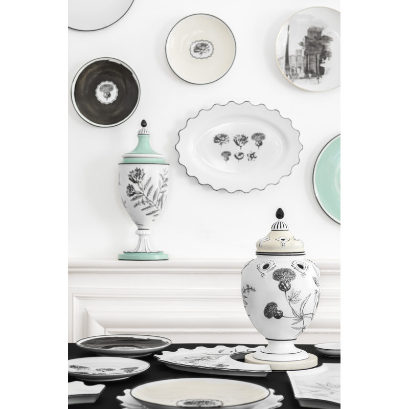 Vista Alegre Herbariae Porcelain Platter, 1.26" H x 11.69" W x 16.18" L